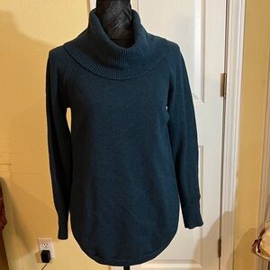 Time and Tru Deep Blue Cowl Neck Sweater